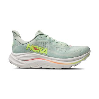 Hoka W Clifton 10 Wide Sea Glass/Neon Flame - 36