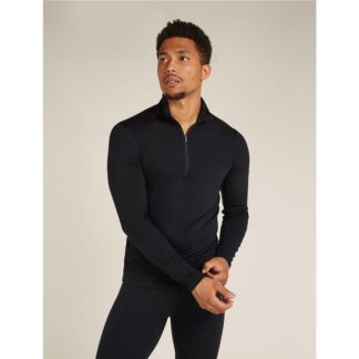 Icebreaker Men Merino 200 Oasis LS Half Zip Black - XS
