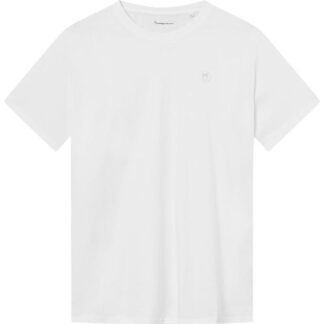 KnowledgeCotton Apparel LOKE badge tee - Regenerative Organic Ce Bright White - S