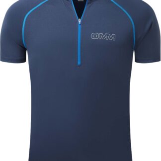 OMM Bearing Zip Tee SS M Herr Blå M | T-shirt