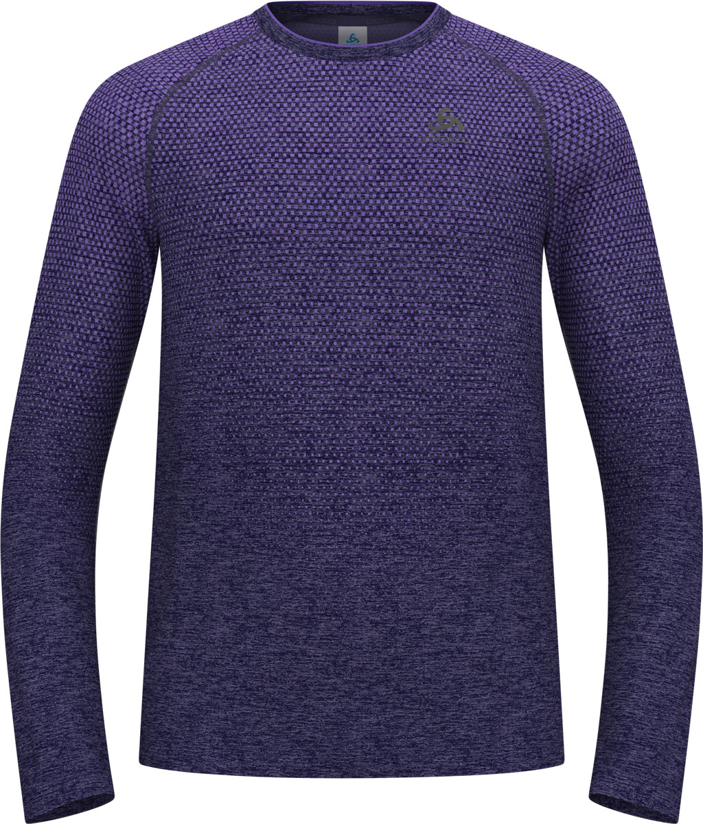 Odlo T-Shirt L/S Essential Seamless M Herr Lila M | Långärmad T-shirt