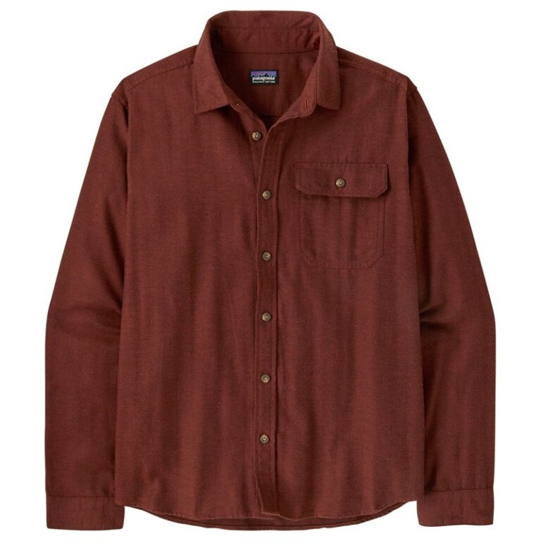 Patagonia M's L/S LW Fjord Flannel Shirt Mirror Weave: Rusty Red