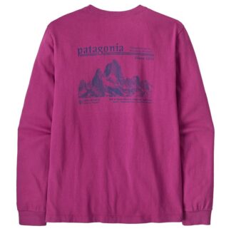 Patagonia M's L/S MW Hut Tripper Skyline T-Shirt Amaranth Pink - S