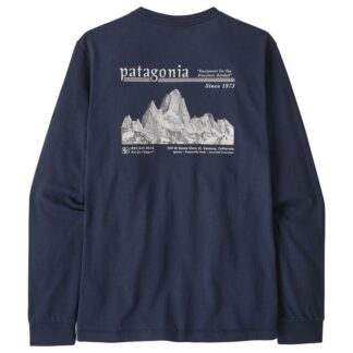 Patagonia M's L/S MW Hut Tripper Skyline T-Shirt New Navy - S