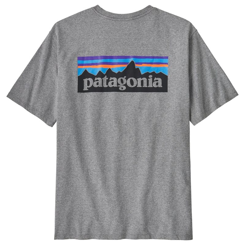 Patagonia M's P-6 Logo Responsibili-Tee Gravel Heather - S
