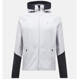 Peak Performance M Rider Essentials Midlayer Zip Hood Antarctica/Motion Grey - 2XL