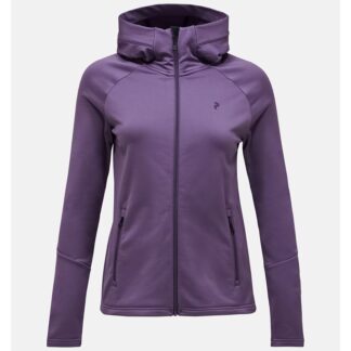 Peak Performance W Rider Essentials Midlayer Zip Hood Montana Grape/Montana Grape - S