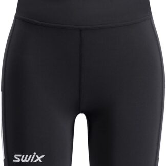 Swix Pace High Waist Half Tights W Dam Svart XL | Löparshorts