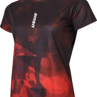 Uswe Dimma Trail Running SS Tee W Dam Röd S | T-shirt
