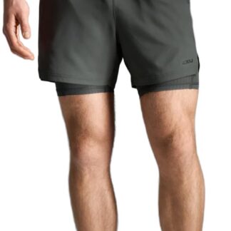 2XU Aero Mesh 2-in-1 5-inch Shorts Herr Grå M | Löparshorts