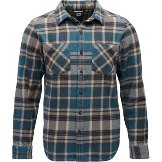 Black Diamond M Project Heavy Flannel Midnight Blue-Charcoal Plaid - S
