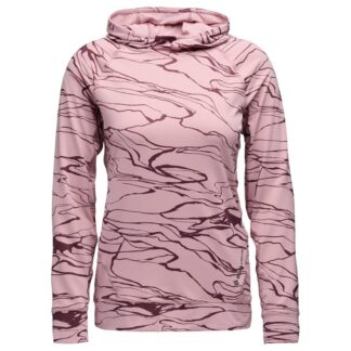 Black Diamond W Alpenglow Hoody Relief-Meadow Rose-Fig - S