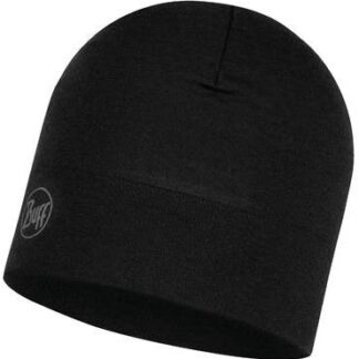 Buff Midweight Merino Hat Solid Black mössa