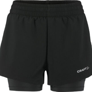 Craft ADV Essence 2-In-1 Shorts 2 W Dam Svart M | Löparshorts