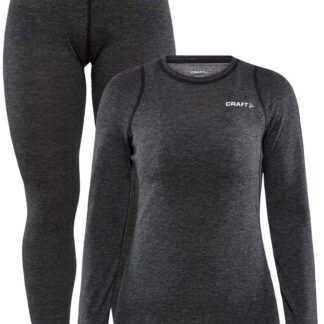 Craft Core Wool Merino Set W Dam Svart XS | Underställ Set
