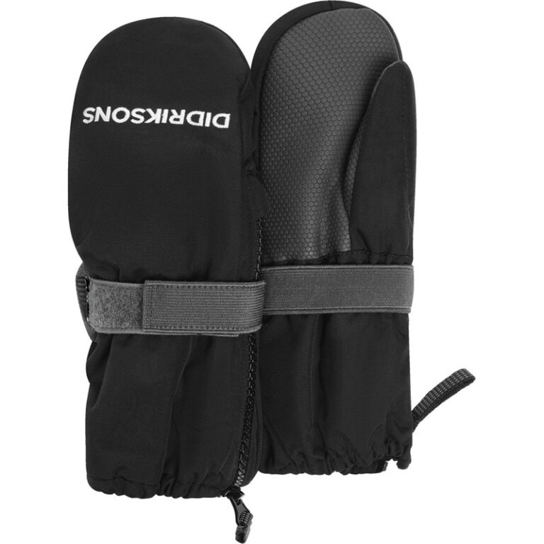 Didriksons Biggles Kids' Zip Mittens Black - 2-4y