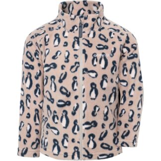 Didriksons Monte Printed Kids' Full-Zip Penguino Beige - 90