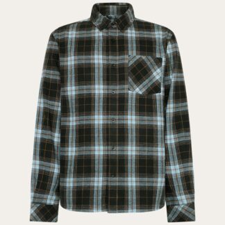 KnowledgeCotton Apparel Dune Regular Check Flannel Shirt Green Check - S