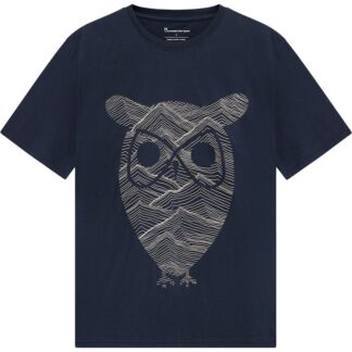 KnowledgeCotton Apparel Front Print T-Shirt Night Sky - S