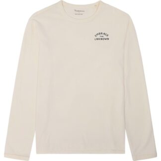 KnowledgeCotton Apparel Organic Cotton Long sleeved T-shirt GOTS Egret - L