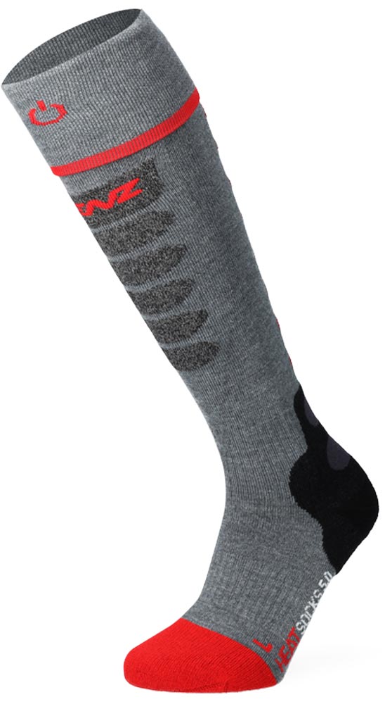 LENZ Heat Sock 5.1 Toe Cap Slim Fit Grå 31/34 | Värmestrumpor