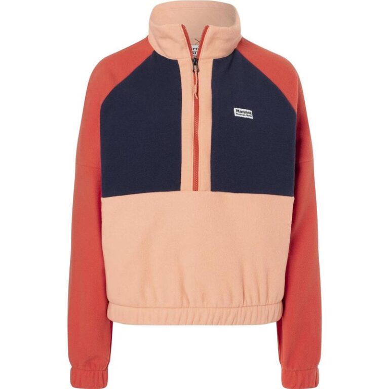 Marmot Wm's Retro Rocklin 1/2 Zip Fresh Apricot/Arctic Navy/Ginger Bl