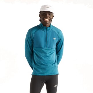 New Balance Men's Athletic Heat Grid Half Zip löparmellanlager