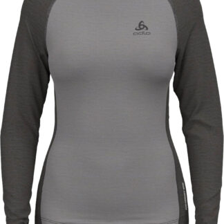 Odlo L/S Natural Performance Wool W Dam Mörkgrå XS | Underställ Tröja