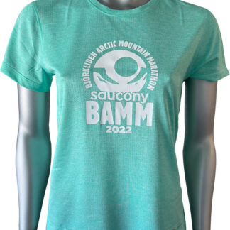 Saucony Stopwatch SS W BAMM 2022 Dam Turkos XS | T-shirt