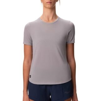 Saucony Stopwatch Short Sleeve Light Grey Heather - XS