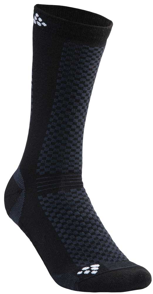Craft Warm Mid Sock 2-pack Svart 40/42 | Strumpor