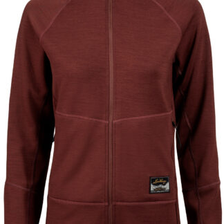 Lundhags Tived Merino Full Zip W Dam Brun L | Mellanlager Tröja